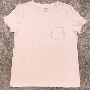 Calvin Klein Pale Pink Logo Pocket Short Sleeve Tee